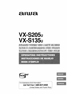 Mode d’emploi Aiwa VX-S135 Téléviseur