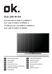 Mode d’emploi OK OLE 228 W-D4 Téléviseur LED