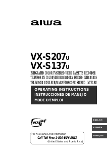 Mode d’emploi Aiwa VX-S207 Téléviseur