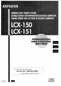 Manual de uso Aiwa LCX-151 Set de estéreo