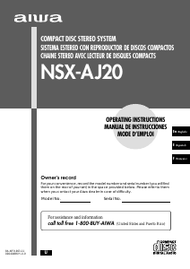 Manual de uso Aiwa NSX-AJ20 Set de estéreo