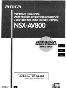 Manual de uso Aiwa NSX-AV800 Set de estéreo