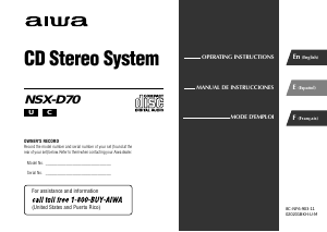 Manual Aiwa NSX-D70 Stereo-set