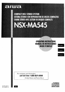 Manual de uso Aiwa NSX-MA545 Set de estéreo