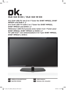 Manual de uso OK OLE 324 B-D4 Televisor de LED