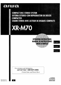 Manual de uso Aiwa XR-M70 Set de estéreo