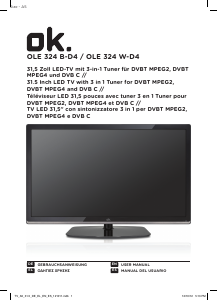 Manual de uso OK OLE 324 W-D4 Televisor de LED