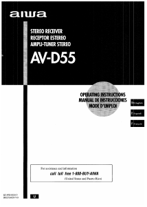 Manual de uso Aiwa AV-D55 Receptor