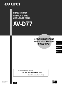 Mode d’emploi Aiwa AV-D77 Récepteur