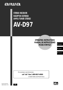 Manual de uso Aiwa AV-D97 Receptor