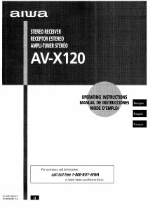 Manual de uso Aiwa AV-X120 Receptor