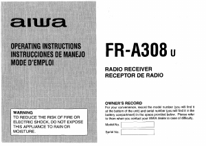 Mode d’emploi Aiwa FR-A308 Radio