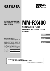 Manual Aiwa MM-RX400 Mp3 Player