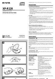 Manual Aiwa XP-R120 Discman