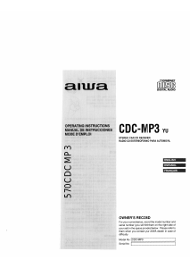 Handleiding Aiwa CDC-MP3yu Autoradio