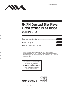 Manual de uso Aiwa CDC-X504MP Radio para coche