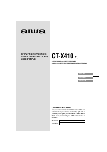 Manual de uso Aiwa CT-X410 Radio para coche