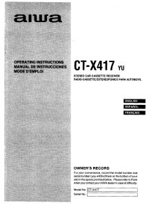 Manual de uso Aiwa CT-X417 Radio para coche