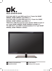 Manual de uso OK OLE 22150-B DVD Televisor de LED