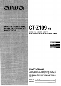 Manual de uso Aiwa CT-Z109 Radio para coche