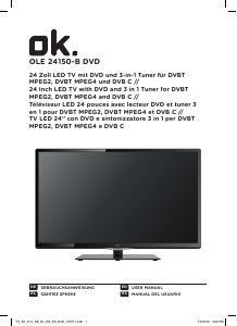 Manual de uso OK OLE 24150-B DVD Televisor de LED