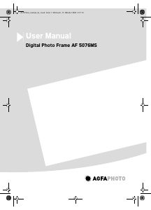 Руководство Agfa AF 5076MS Цифровая фоторамка