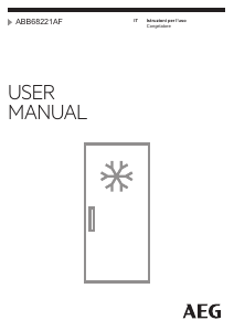 Manuale AEG ABB68221AF Congelatore