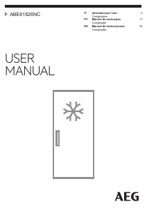 Manual AEG ABE81826NC Congelador
