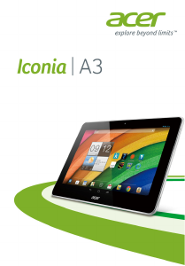 Manual Acer Iconia A3 Tablet