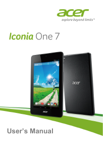 Manual Acer Iconia One 7 Tablet