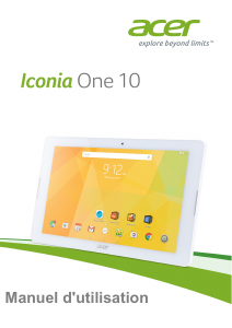 Mode d’emploi Acer Iconia One 10 Tablette