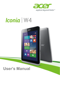 Manual Acer Iconia W4 Tablet