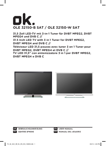 Manual OK OLE 32150-B SAT LED Television