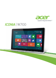 Handleiding Acer Iconia W700 Tablet