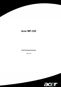 Handleiding Acer MP330 Mp3 speler