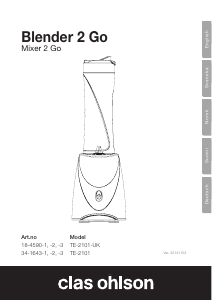 Bedienungsanleitung 2 Go TE-2101 Standmixer