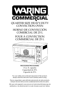 Manual de uso Waring Commercial WCO250X Horno