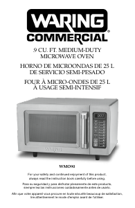 Manual de uso Waring Commercial WMO90 Microondas