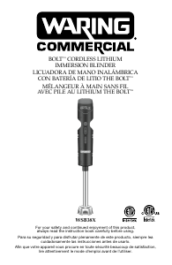 Manual de uso Waring Commercial WSB38X Batidora de mano