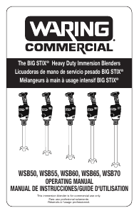 Mode d’emploi Waring Commercial WSB50 Mixeur plongeant