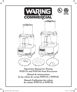 Manual de uso Waring Commercial WFP11S Robot de cocina