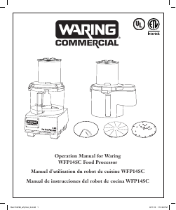 Manual de uso Waring Commercial WFP14SC Robot de cocina