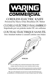 Mode d’emploi Waring Commercial WEK200 Couteau électrique