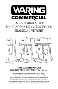 Manual de uso Waring Commercial WDM240T Mezclador de bebidas