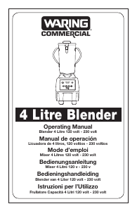 Handleiding Waring Commercial CB15T Blender