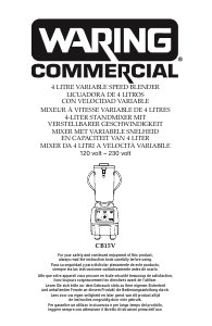 Manuale Waring Commercial CB15V Frullatore