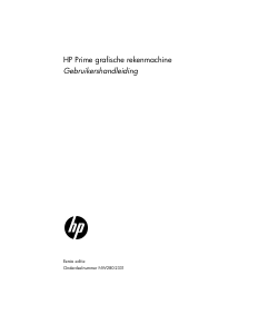 Handleiding HP Prime Grafische rekenmachine