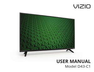 Handleiding VIZIO D43-C1 LED televisie