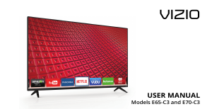 Handleiding VIZIO E70-C3 LED televisie