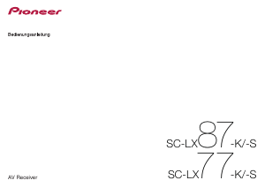 Bedienungsanleitung Pioneer SC-LX77-S Receiver